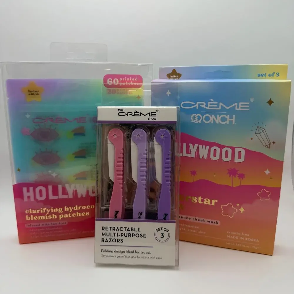 The Crème Shop Hollywood Skincare Self Care 3 Piece Bundle NWT